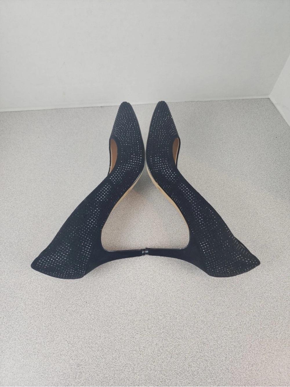 INC International Concepts Black Crystal Pointed-Toe Pumps - Picture 5 of 8